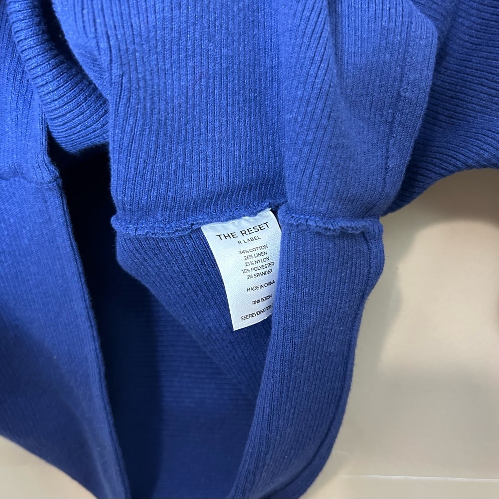 The Reset R Label Ribbed Blue pullover sweater - Picture 5 of 5